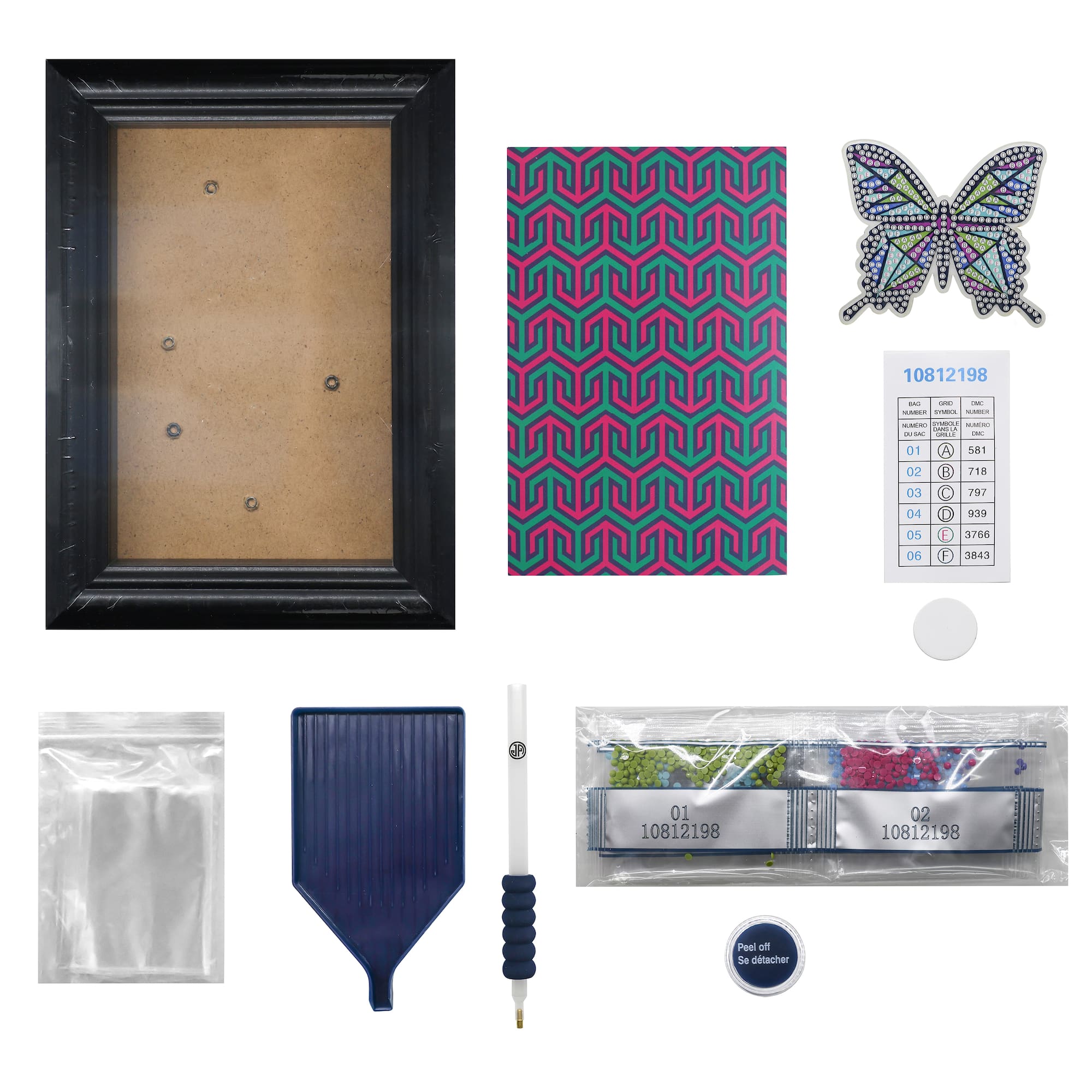 Jonathan Adler x Michaels 4" x 6" Butterfly Diamond Art Frame Kit